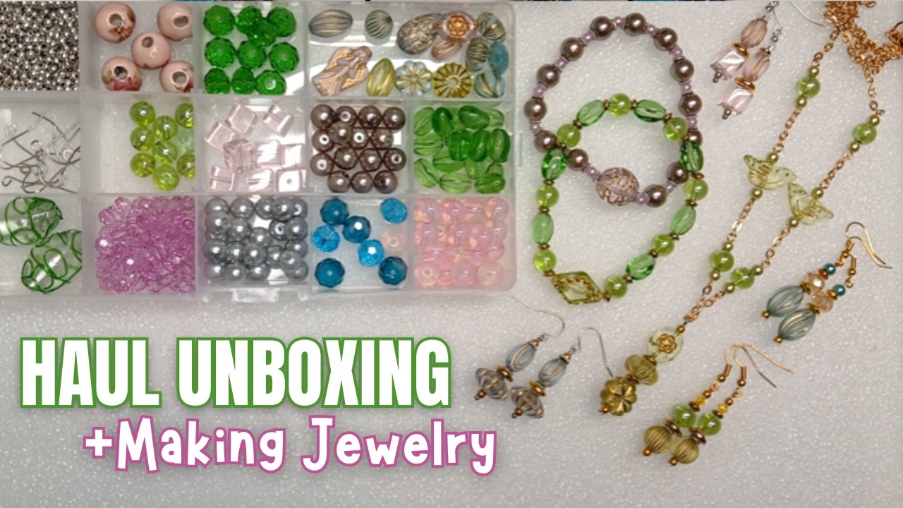Unboxing New Beads + Making Bracelets, Earrings & a Necklace with the new Beads