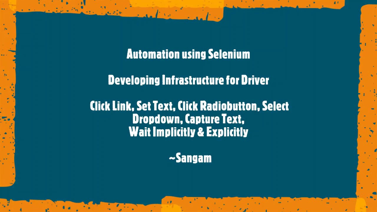 Selenium WebDriver | Develop Infrastructure | Click Link Radiobutton ...