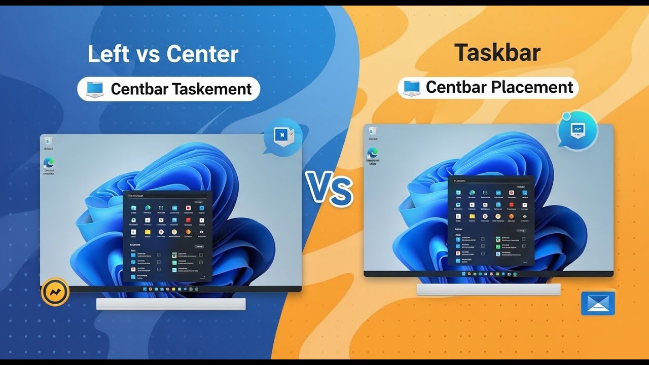 How to move Taskbar from Center to Left in Window 11 ? Window 11 Setting
