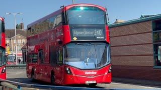 Wright StreetDeck Electroliner Metroline Travel WDE2772 LV23DGY Route 240 Edgware Station 