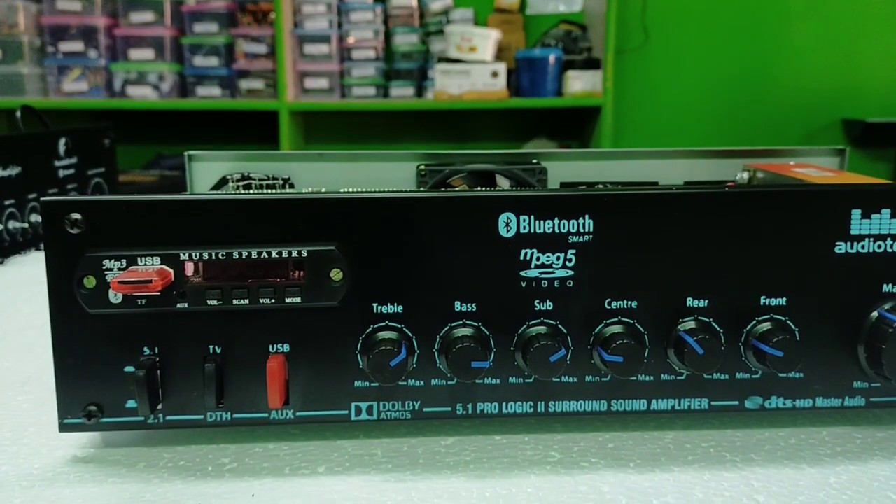FULL Stk4141,stk4191,Hand made 5.1 amplifier - YouTube