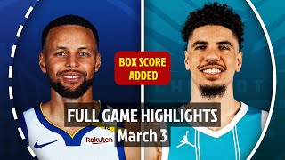 NBA 샬럿 101-119 골든스테이트 땡겨티비 하이라이트