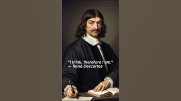 "I think, therefore I am." — René Descartes (Discourse on the Method, 1637)