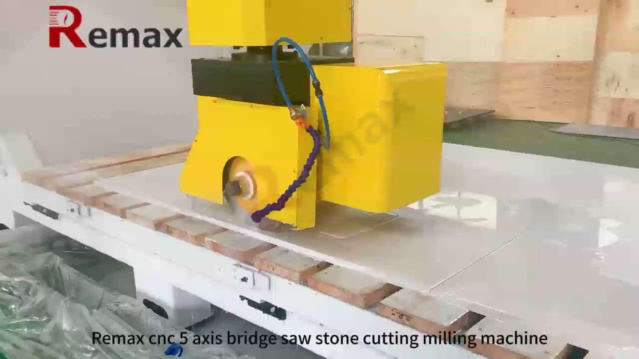 Remax cnc 5 axis bridge saw stone cutting machine saw cutting