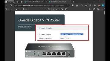 Tp-Link Router Omada ER605 Firmware Update