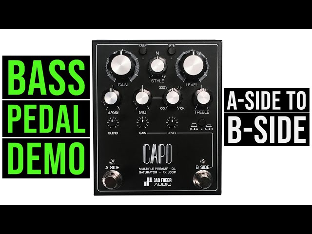 CAPO Bass Preamp DI Pedal Demo - A-SIDE INTO B-SIDE