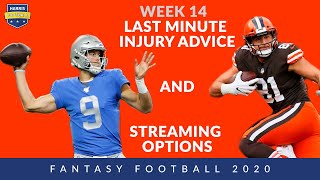 Fantasy Football Week 14 Lineup Advice - Injuries & Streaming Options on Harris Football