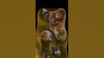 ASMR Gummy bear freezing & Melting close-up macro #shorts #satisfying #closeup #asmr #macro