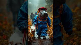 A Hippo Goes Hiking With A Maltese Dog?