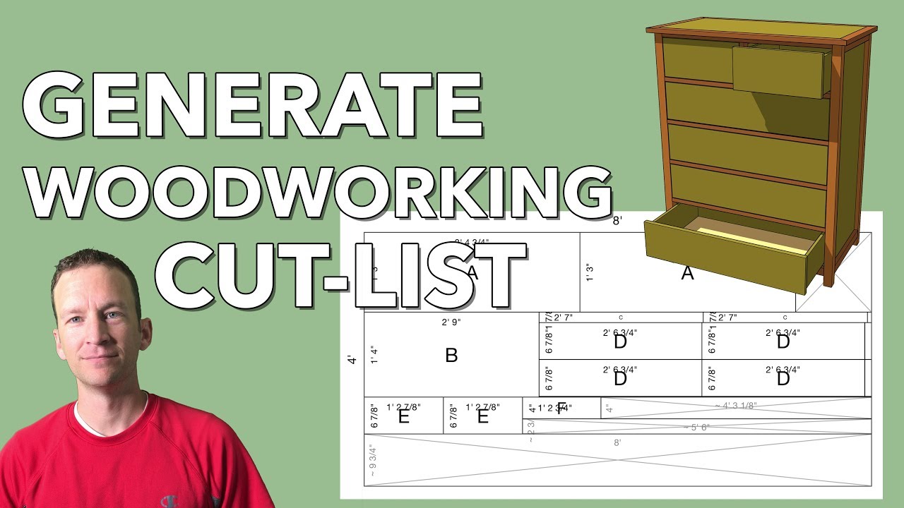 Generate Cut-List Woodworking 3D Sketchup
