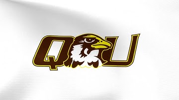 Flag of Quincy Hawks waving in the wind