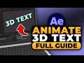 How To Animate 3D Text in After Effects (𝟮𝟬𝟮𝟲) | 100% WORKS | NO Yapping, To The Point | FAST & EASY