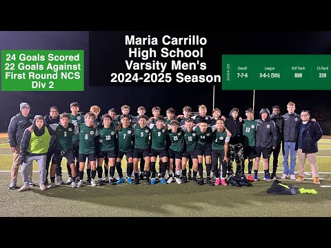 Maria Carrillo High School Varsity Men's Soccer 2024-2025 Season Goal & Highlights