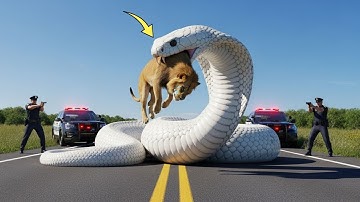 Heroice Rescue Team Saves Mother  Lion from Giant Python’s Terrifying Attack 🐍