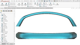 Advanced Surface Modeling  'Furniture Handle'' -  SolidWorks Tutorial