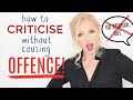 Alternatives to 'No Offense' and Effective Criticism