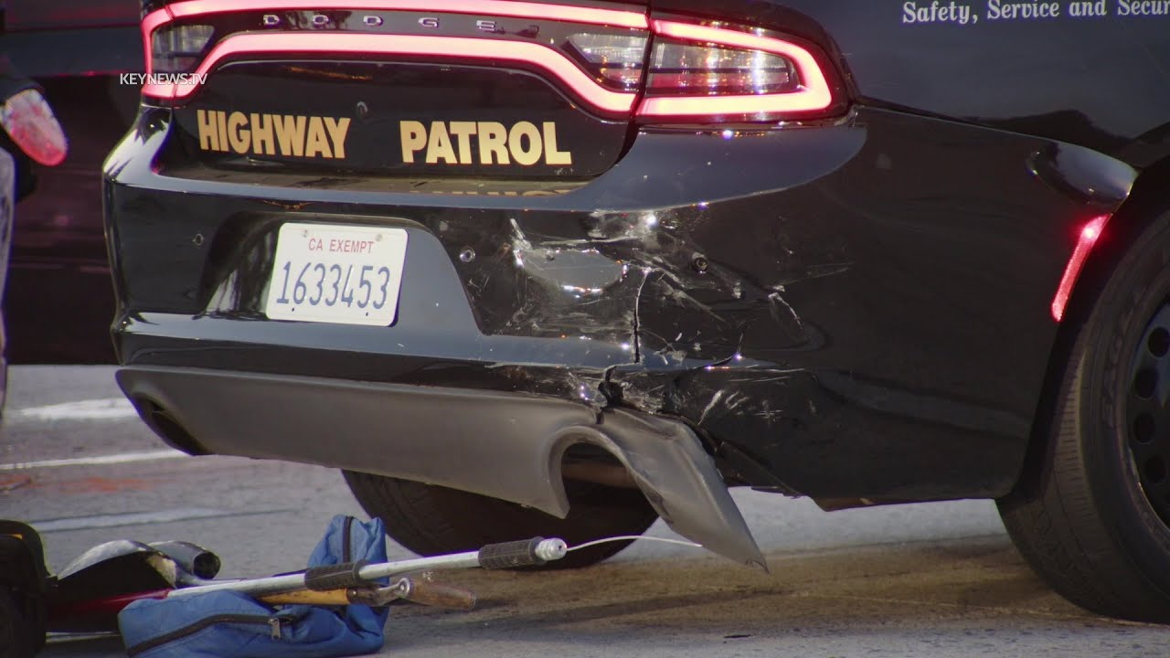 Burbank CA CHP Patrol Vehicle Struck By Car While Stopped For Freeway Burbank ca chp patrol vehicle struck by car while stopped for freeway