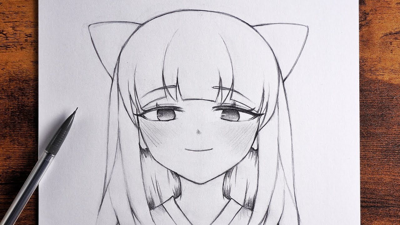 ⁣How to Draw Anime Girl | Easy Anime Drawing step by step