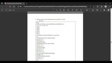 Penjelasan program menghitung operasi perkalian 2 matriks dalam Bahasa C++