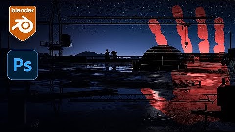 Creating an Igloo on rooftop (Blender and Photoshop  art) | I Lost my body concept |