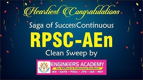 💥Heartiest Congratulations To ALL for Selected in RPSC AEn 2018 | Saga of Success by EA Students