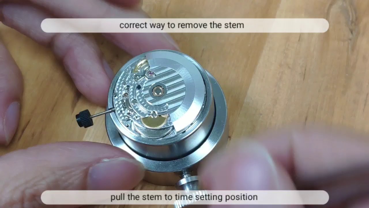 How to remove the stem? - Sea-gull ST2130, ETA 2824-2, Sellita SW-200