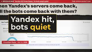 Yandex data centers hit three times in four days, and its bot traffic went quiet News