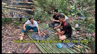 bứa ăn trong rừng 4 chú cháu đi đào chè rừng