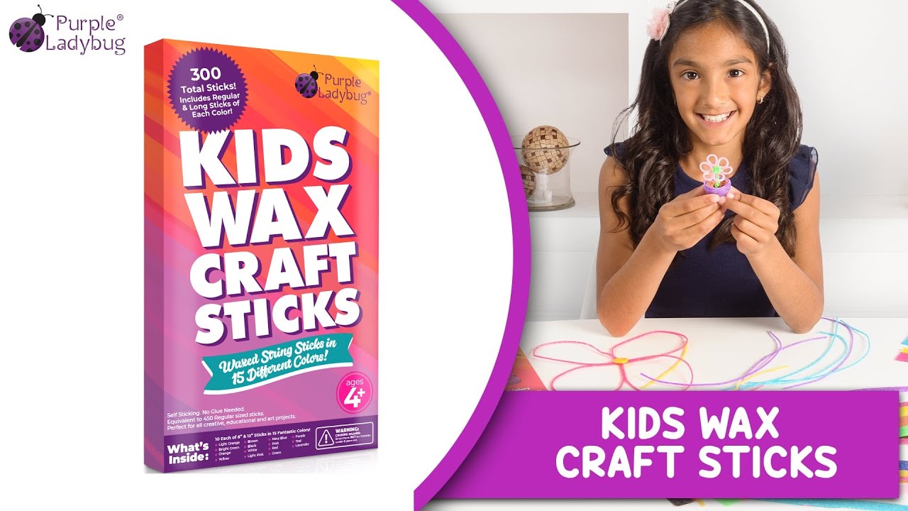 Wax Craft Sticks for kids by Purple Ladybug 