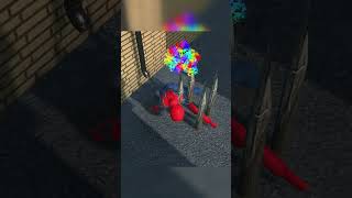 SPIDEY EPIC FALL INTO SPIKES #spiderman #سبايدرمان #gaming