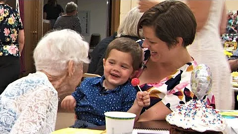 Fence friend Mary O'Neill celebrates 100th birthda...