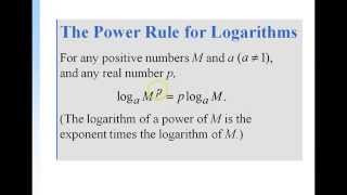 PP Math 105 9 4 Properties of Logarithmic Functions