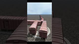 Crazy Massive Train On Extreme Bumpy Tracks 😱🔥 Funny BeamNG.Drive simulator #shorts