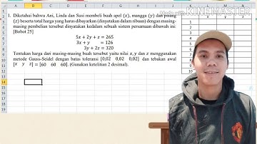 SPLTV Metode Gauss - Seidel