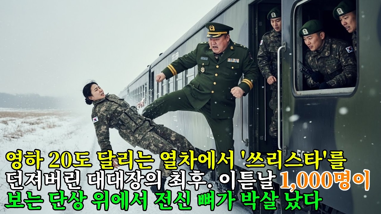 영하 20도, 달리는 기차 밖으로 3성 여사령관을 걷어찬 대대장. 다음 날 취임식 단상, 병사 1천 명 앞에서 그녀는 놈의 뼈를 우드득 분질러버렸다