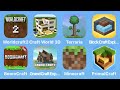 Worldcraft 2, Craft World 3D, Terraria, Block Craft, BoomCraft, Grand Craft, Minecraft, PrimalCraft