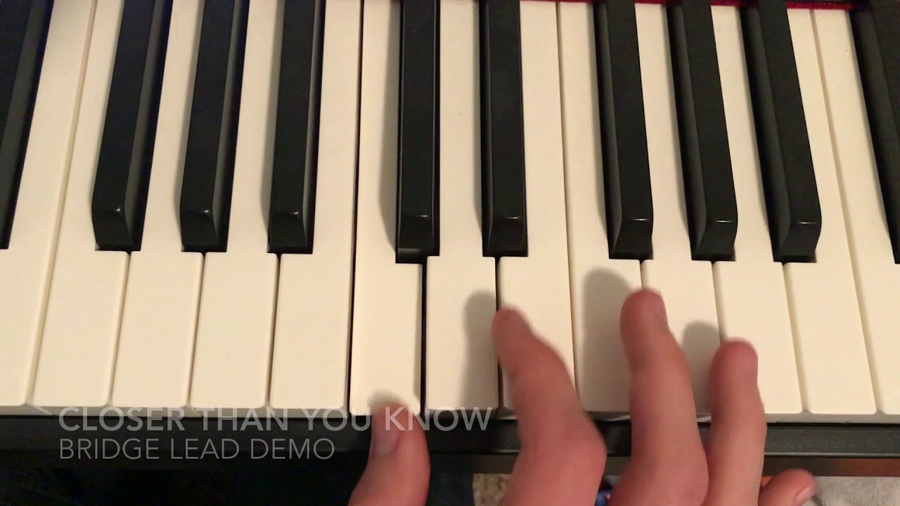 Hillsong Piano Lead Tutorial - Closer Than You Know - YouTube