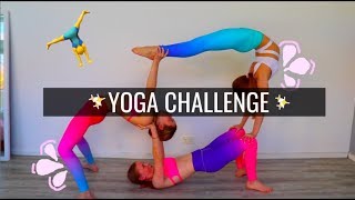 EXTREME YOGA CHALLENGE  2 & 3 person poses to make you laugh!! 