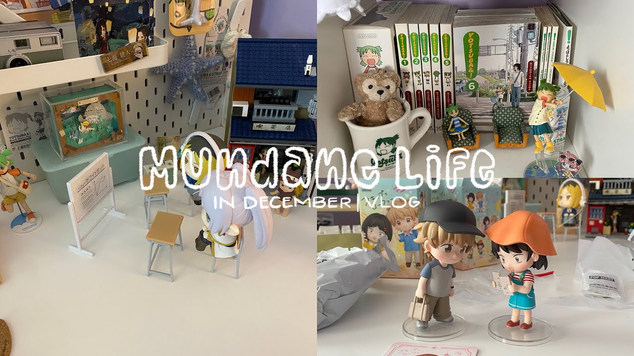 mundane life in december 💌 manga shelf reorganization, what’s in my bag, new earphones & tumbler! ⭐️