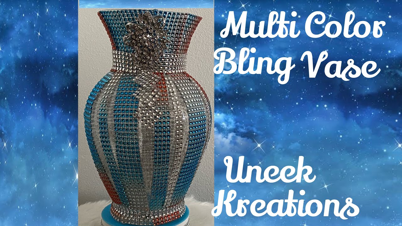 DIY Multi Color Vase Dollar Tree Bling YouTube