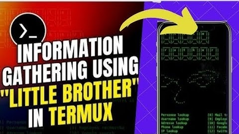 Little Brother Information Gathering Tool in Termux-Android Hacking.
