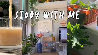 study with me on this breezy spring day ☻ | 40 minute study session | nature ambience