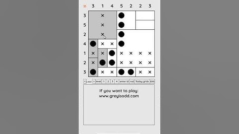 Grey is Odd - Today grids. Solution level 3 7X7 dated 04-02-2024