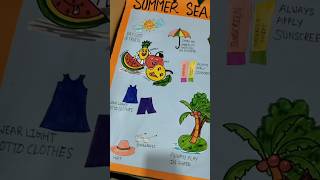 Summer Season Chart #youtubefeed #summer #shortsfeed #schoolactivity #nursery #shorts #ytshorts