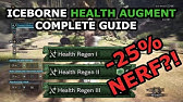 Mhw Iceborne Fastest Way To Unlock Health Regen Augment For Endgame Weapons Rarity 12 Youtube
