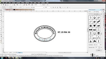 tutorial cara membuat setempel berbentuk lonjong atau oval dengan coreldraw x4