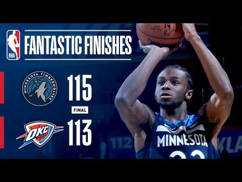 CLUTCH Moments Down the Stretch Between Timberwolves and Thunder | October 22, 2017