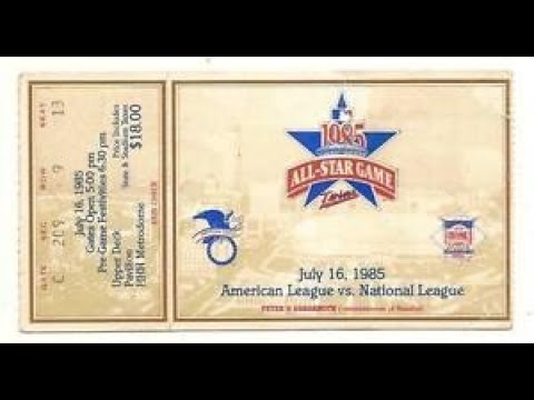 1985 MLB All Star Game MINNEAPOLIS Original NBC Broadcast
