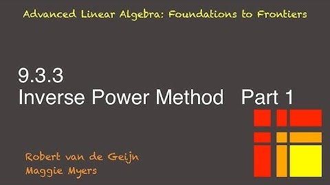 9.3.3 Inverse Power Method, Part 1