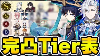 【原神】完凸キャラのTier表を完凸ガチ勢と考察！【genshin】